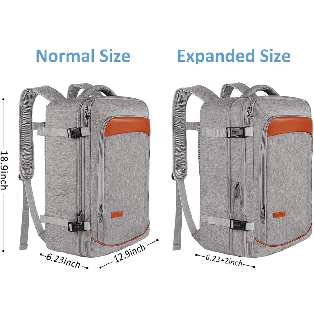 Stylish Gray and Orange Men's Backpack